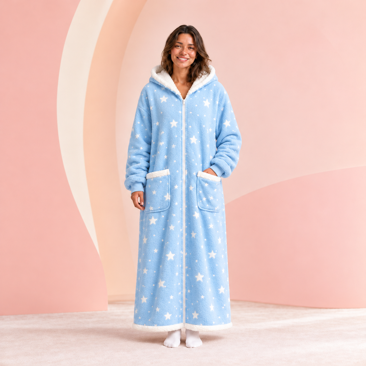 The Velrenne Sherpa Wearable Blanket Hoodie