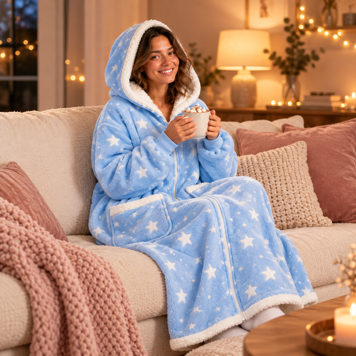 The Velrenne Sherpa Wearable Blanket Hoodie