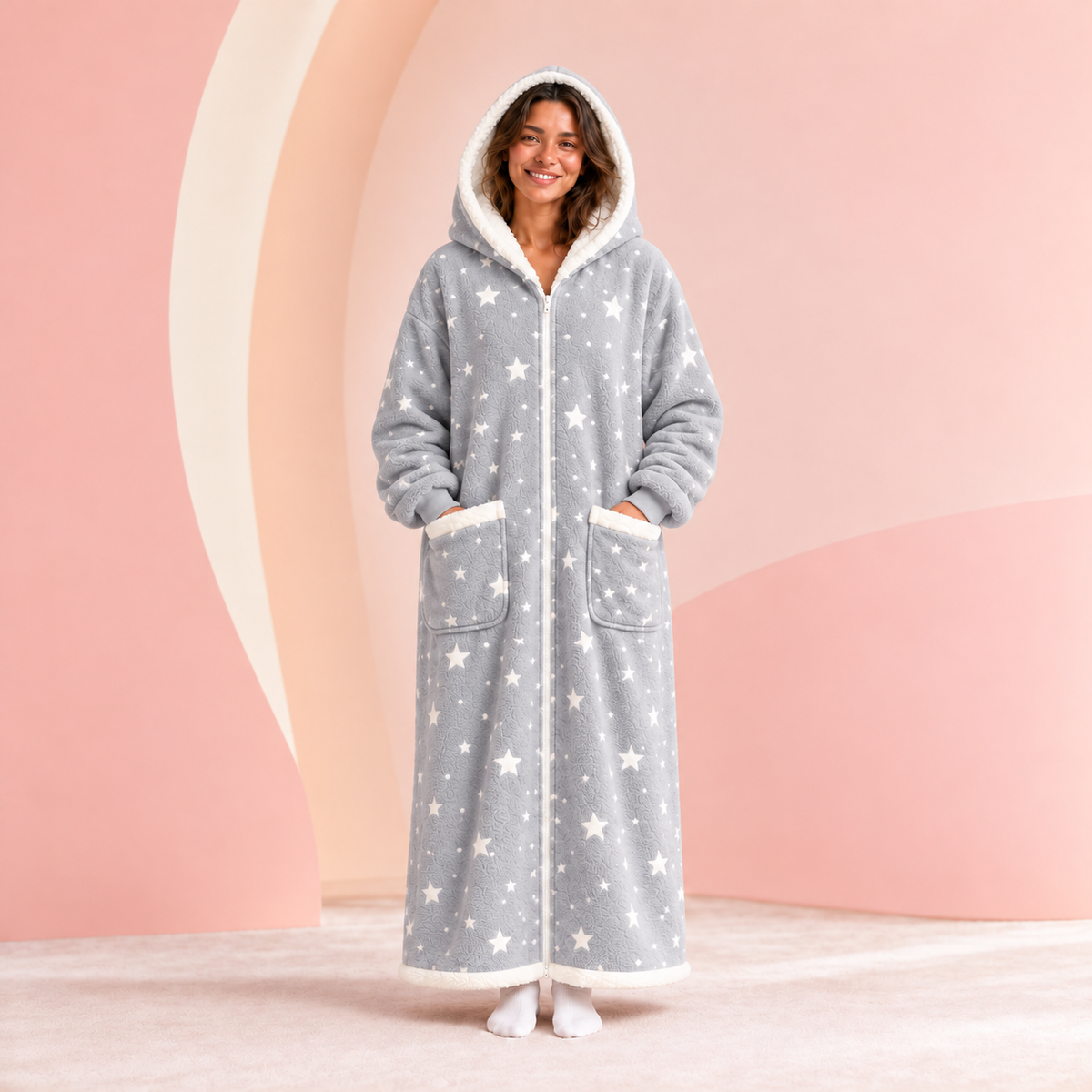 The Velrenne Sherpa Wearable Blanket Hoodie