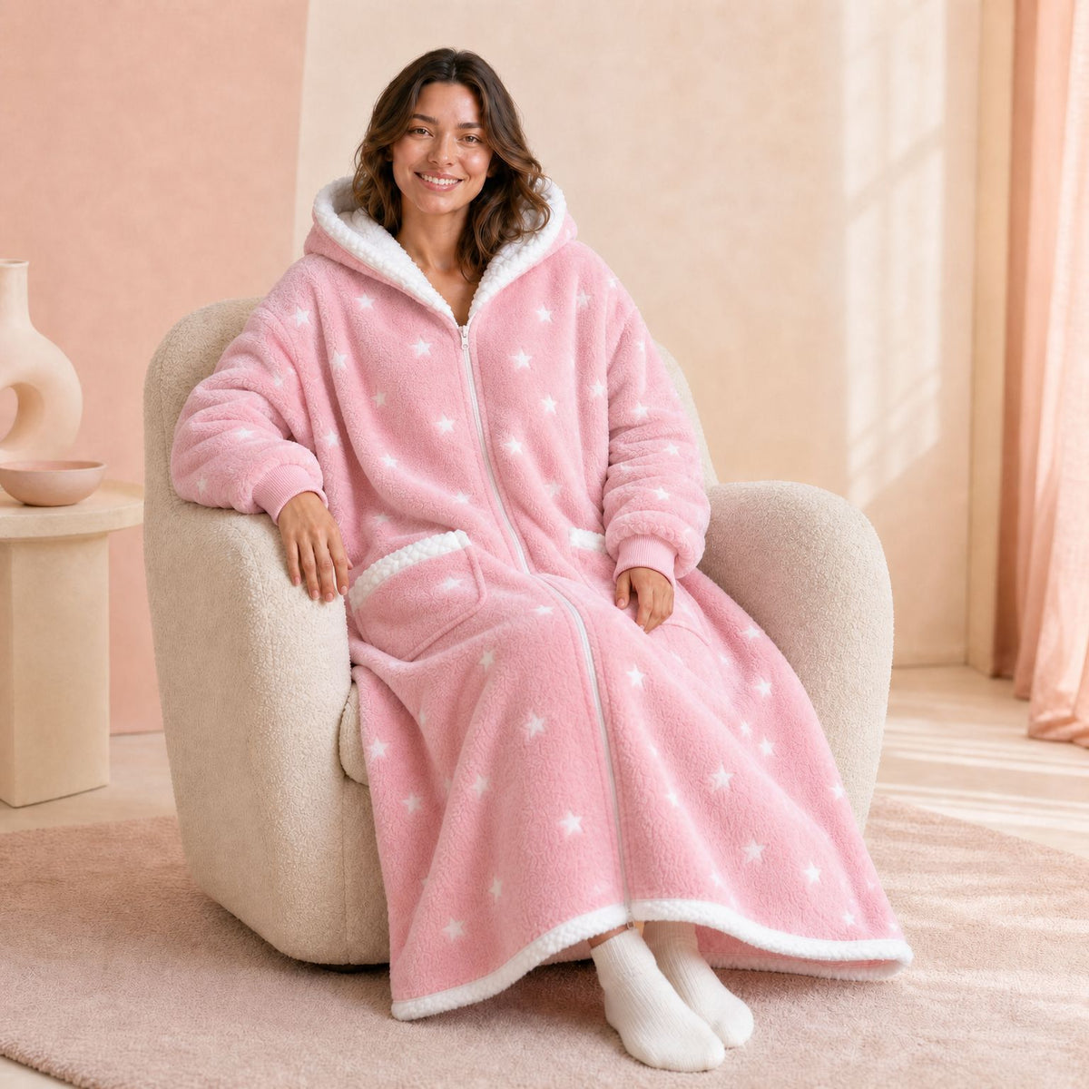 Velrenne sherpa wearable blanket hoodie